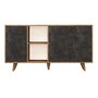 Hanah Home Consola Planky Roble y Gris Oscuro